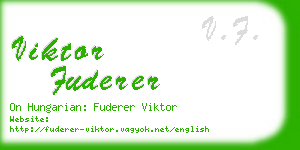 viktor fuderer business card